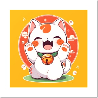 A Cute Lucky Cat's Smile Posters and Art